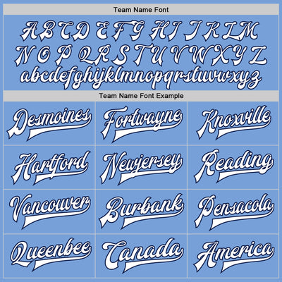 Custom Light Blue White-Navy Bomber Full-Snap Varsity Letterman Jacket