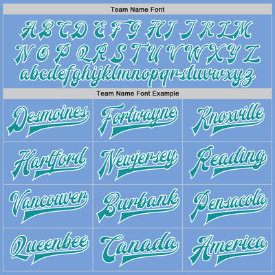 Custom Light Blue Teal-White Bomber Full-Snap Varsity Letterman Jacket