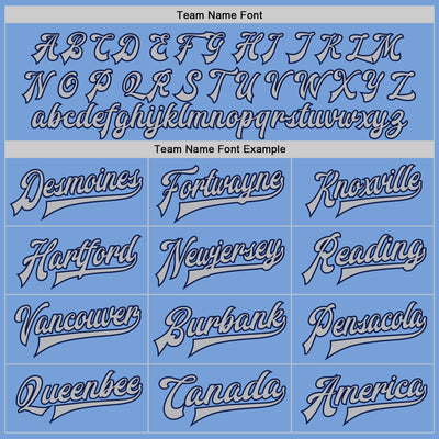 Custom Light Blue Gray-Navy Bomber Full-Snap Varsity Letterman Jacket