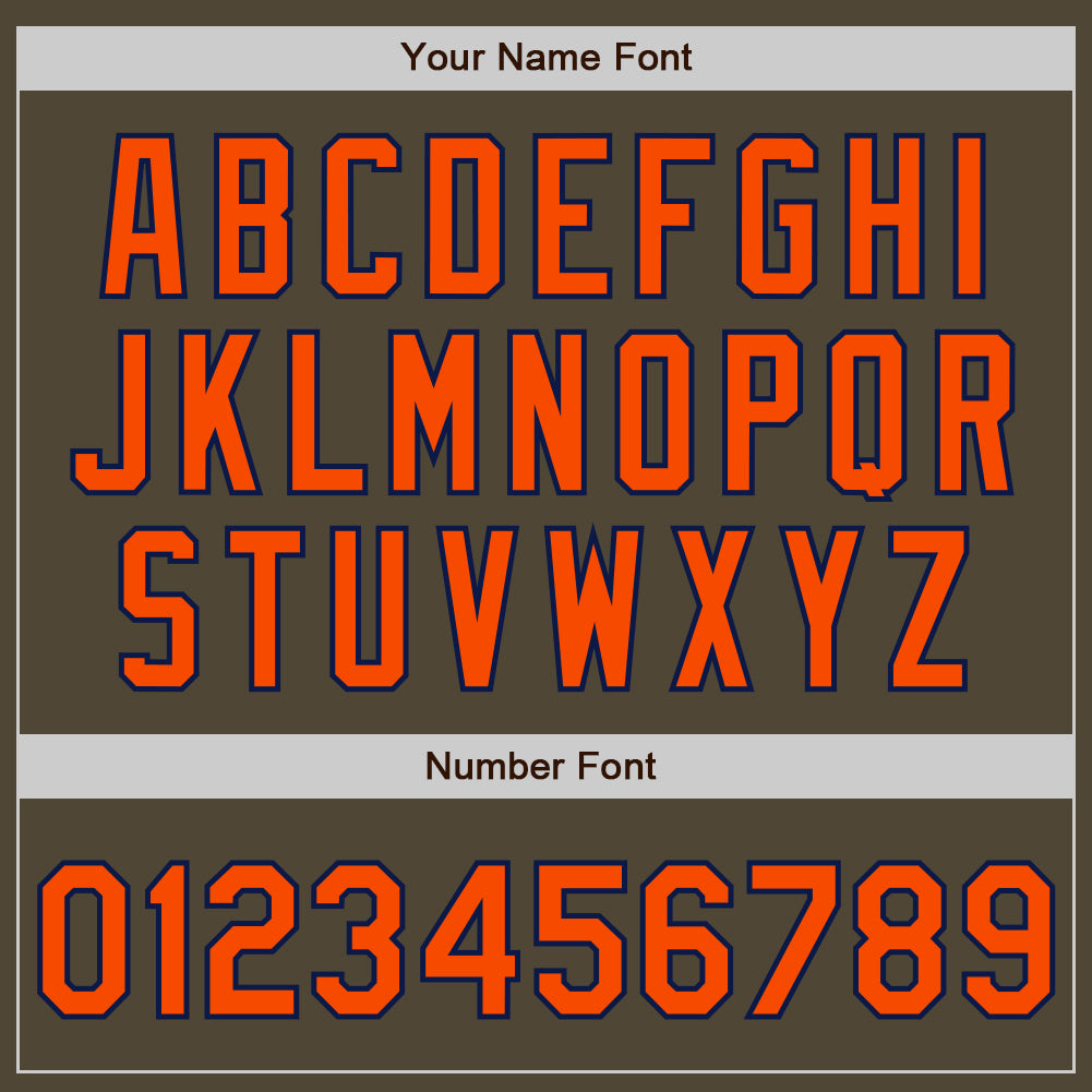 Custom Olive Orange-Navy Bomber Full-Snap Varsity Letterman Salute To Service Jacket