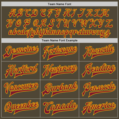 Custom Olive Crimson-Gold Bomber Full-Snap Varsity Letterman Salute To Service Jacket