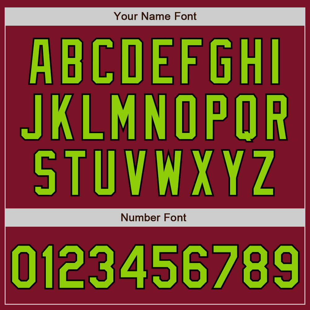 Custom Crimson Neon Green-Black Bomber Full-Snap Varsity Letterman Jacket