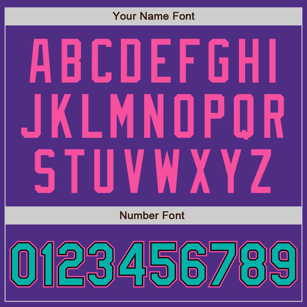 Custom Purple Aqua Black-Pink Bomber Full-Snap Varsity Letterman Jacket