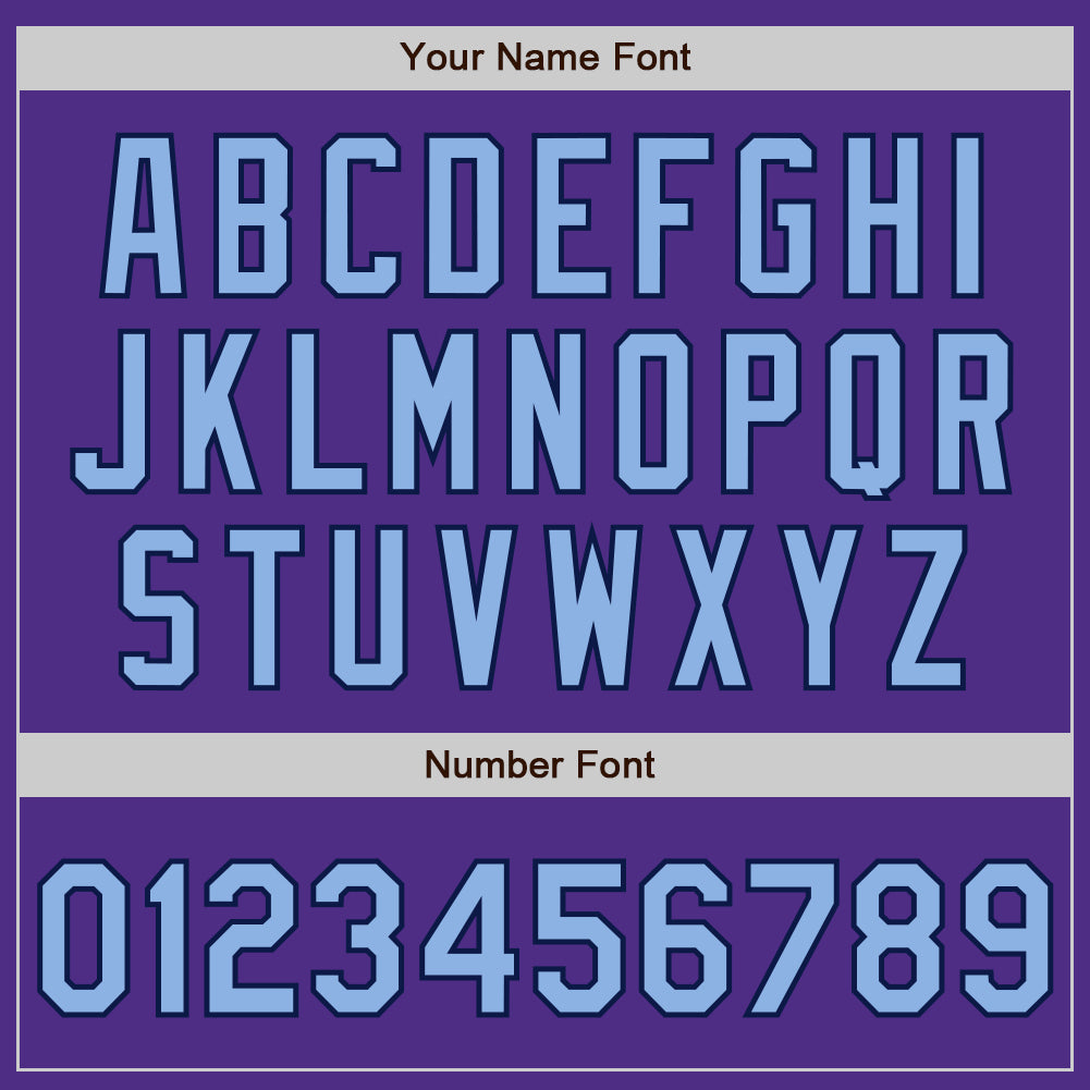 Custom Purple Light Blue-Navy Bomber Full-Snap Varsity Letterman Jacket