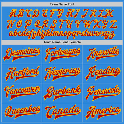 Custom Powder Blue Red-Gold Bomber Full-Snap Varsity Letterman Jacket