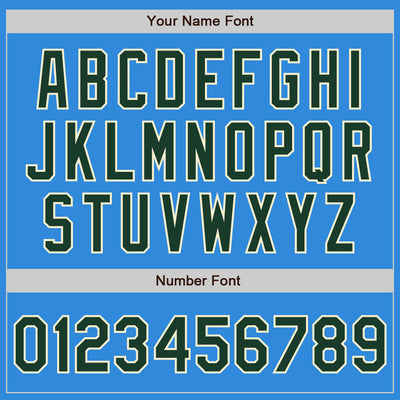 Custom Powder Blue Green-Cream Bomber Full-Snap Varsity Letterman Jacket