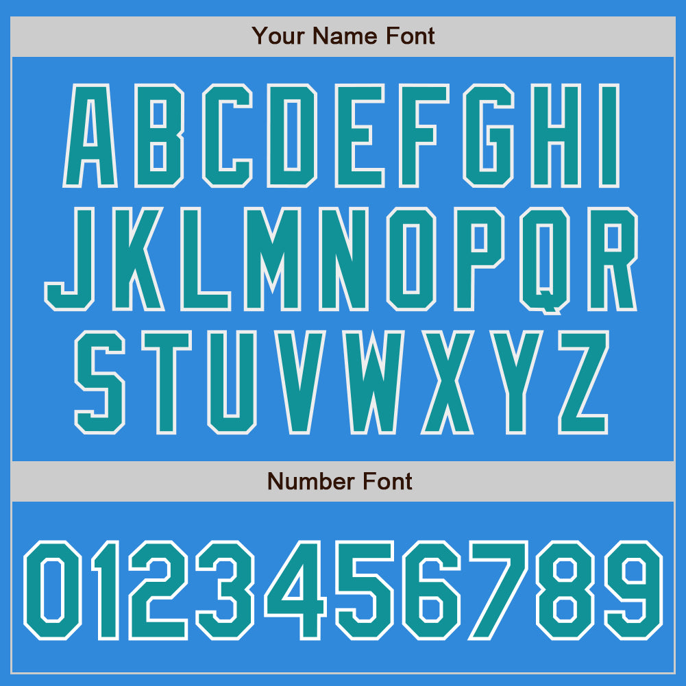 Custom Powder Blue Teal-White Bomber Full-Snap Varsity Letterman Jacket