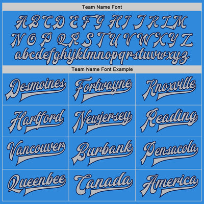 Custom Powder Blue Gray-Navy Bomber Full-Snap Varsity Letterman Jacket