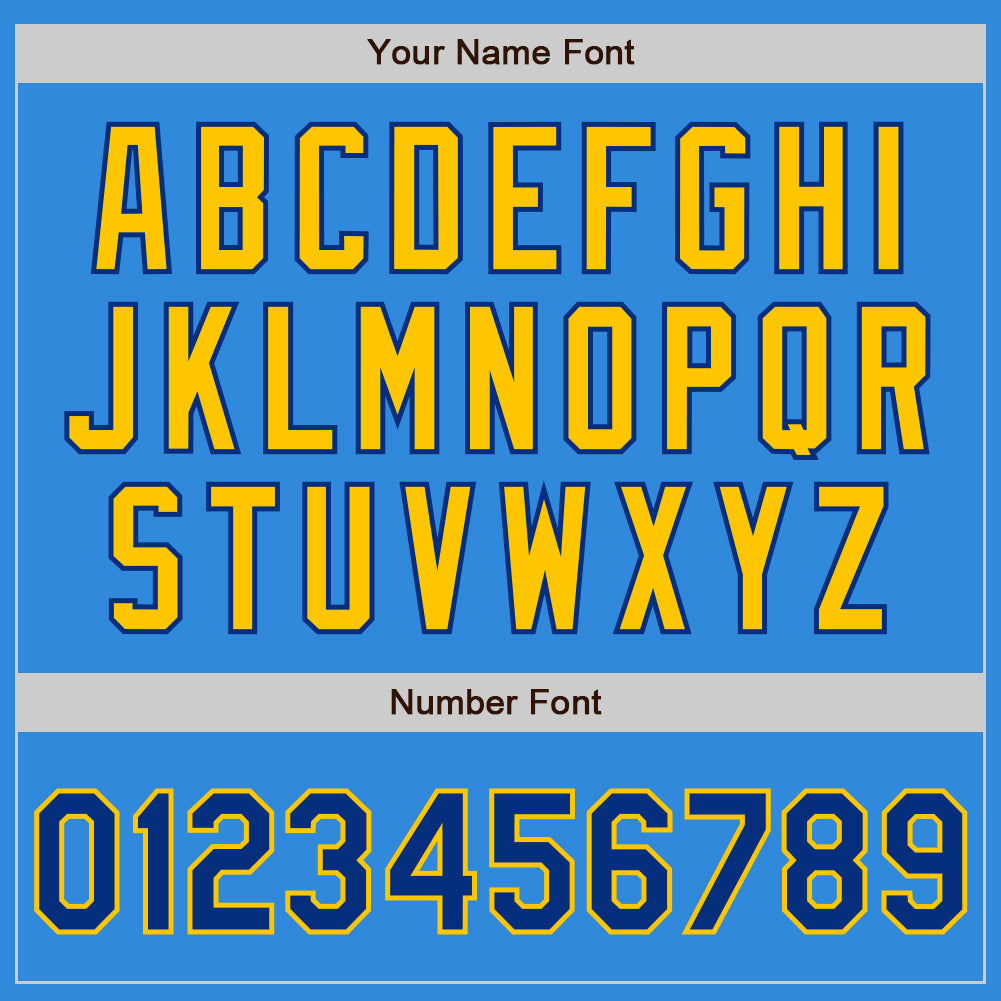 Custom Powder Blue Royal-Yellow Bomber Full-Snap Varsity Letterman Jacket