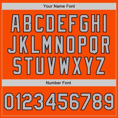 Custom Orange Gray-Black Bomber Full-Snap Varsity Letterman Jacket