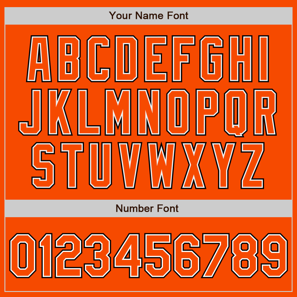 Custom Orange White-Black Bomber Full-Snap Varsity Letterman Jacket