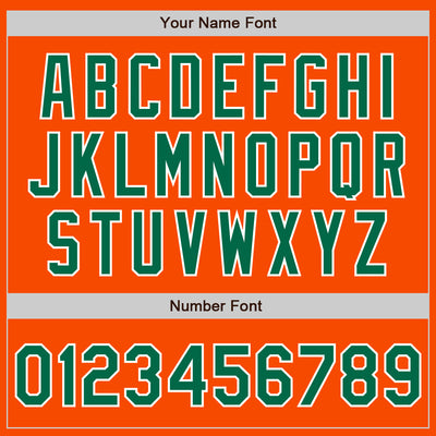 Custom Orange Kelly Green-White Bomber Full-Snap Varsity Letterman Jacket