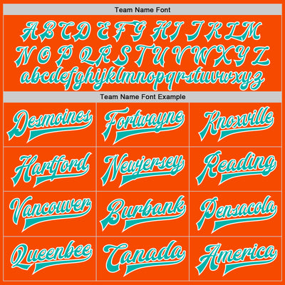 Custom Orange Aqua-White Bomber Full-Snap Varsity Letterman Jacket