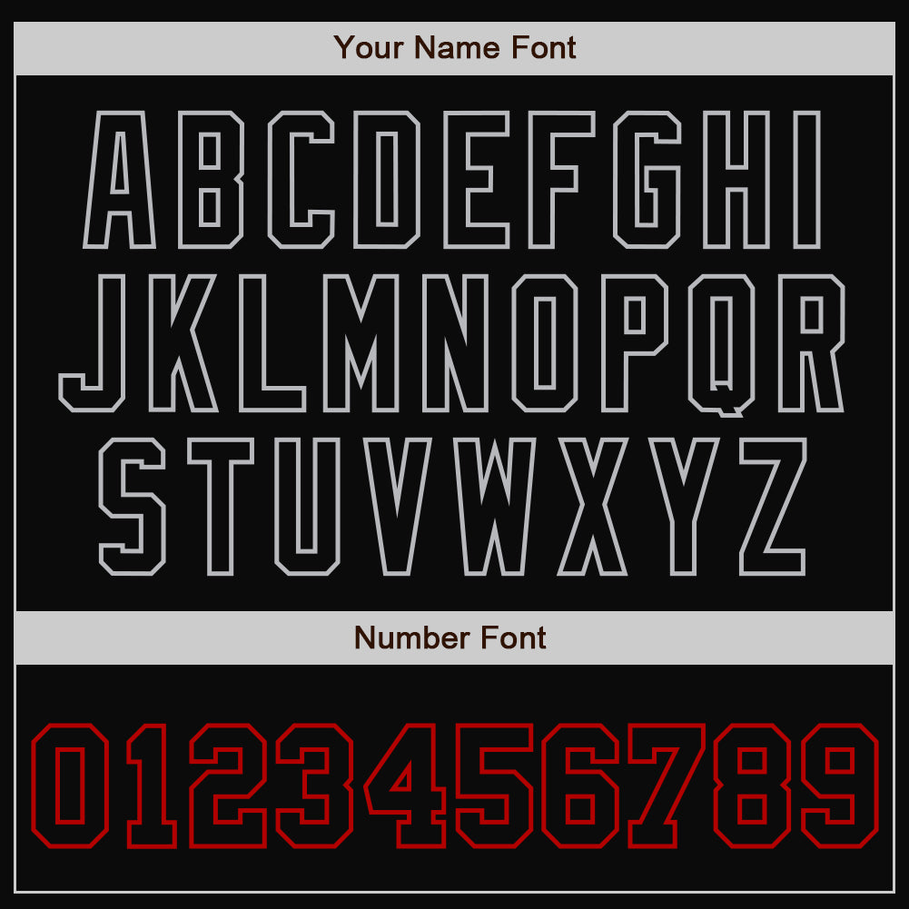 Custom Black Gray Pinstripe Red Bomber Full-Snap Varsity Letterman Jacket