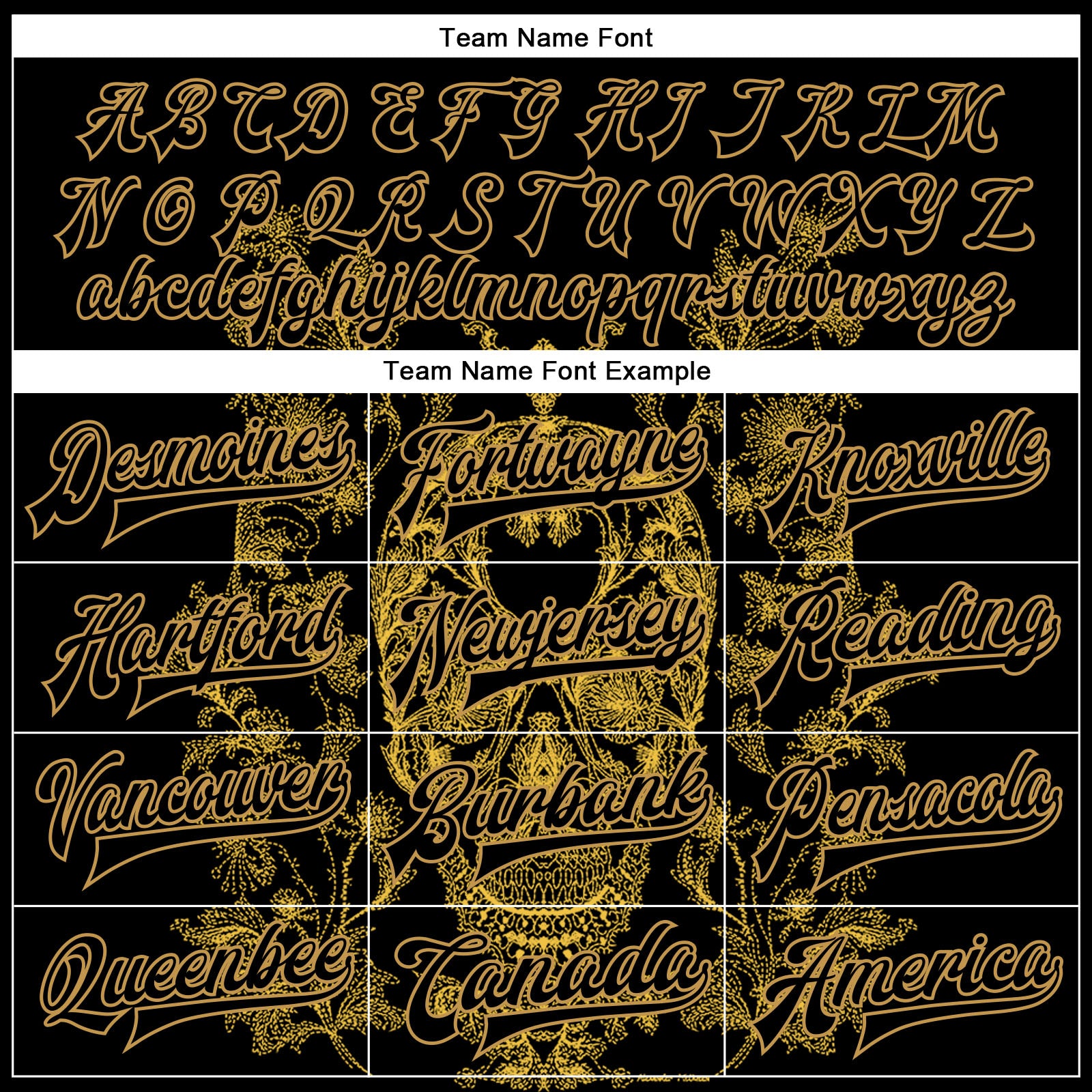 Custom Black Old Gold Skull Fashion 3D Bomber Full-Snap Varsity Letterman Jacket