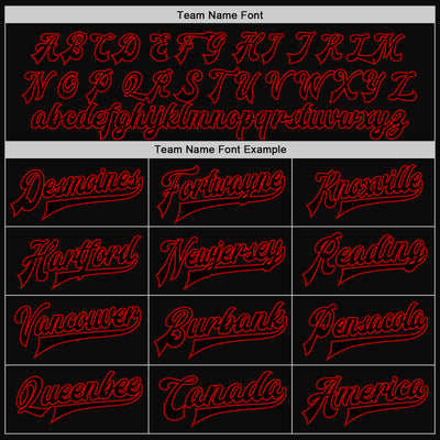 Custom Black Red Bomber Full-Snap Varsity Letterman Two Tone Jacket