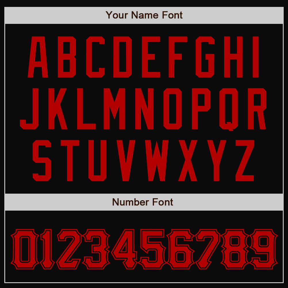 Custom Black Red Bomber Full-Snap Varsity Letterman Two Tone Jacket