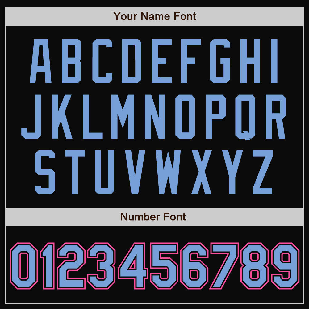 Custom Black Light Blue-Pink Bomber Full-Snap Varsity Letterman Two Tone Jacket