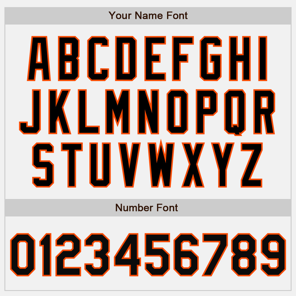 Custom White Black-Orange Bomber Full-Snap Varsity Letterman Two Tone Jacket