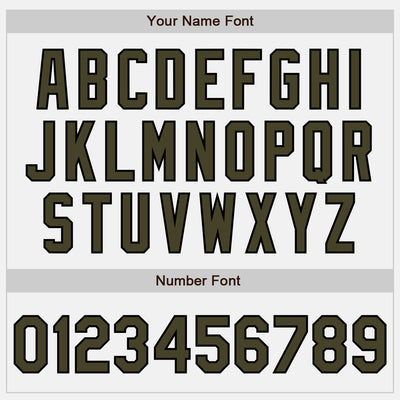 Custom White Olive-Black Bomber Full-Snap Varsity Letterman Two Tone Jacket