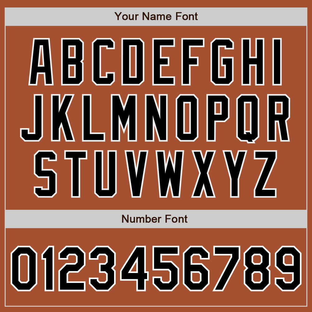 Custom Texas Orange Black-White Bomber Full-Snap Varsity Letterman Two Tone Jacket