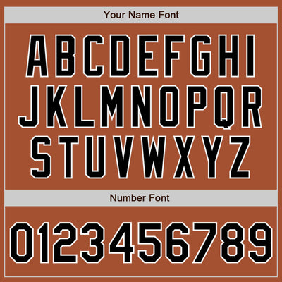 Custom Texas Orange Black-White Bomber Full-Snap Varsity Letterman Two Tone Jacket