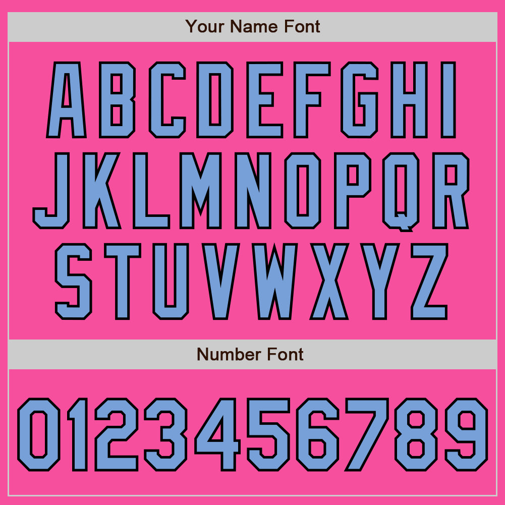 Custom Pink Light Blue-Black Bomber Full-Snap Varsity Letterman Two Tone Jacket