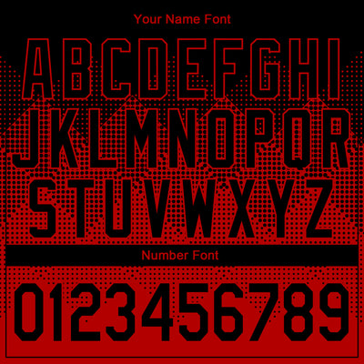 Custom Red Black 3D Pattern Design Bomber Full-Snap Varsity Letterman Jacket