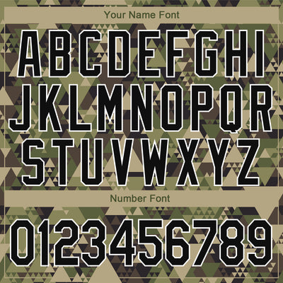 Custom Camo Black-White Geometric Camouflage 3D Bomber Full-Snap Varsity Letterman Salute To Service Jacket