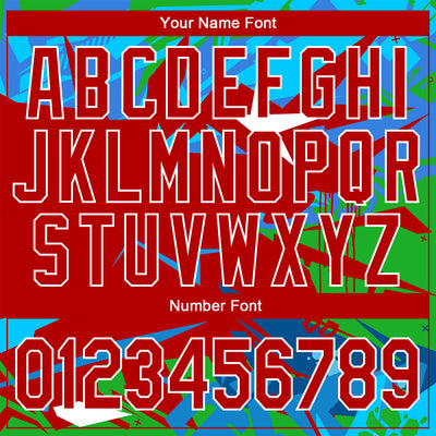 Custom Graffiti Pattern Red-White Hiphop Abstract Urban Street Art 3D Bomber Full-Snap Varsity Letterman Jacket