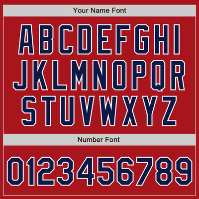 Custom Red Navy-White Bomber Full-Snap Varsity Letterman Two Tone Jacket