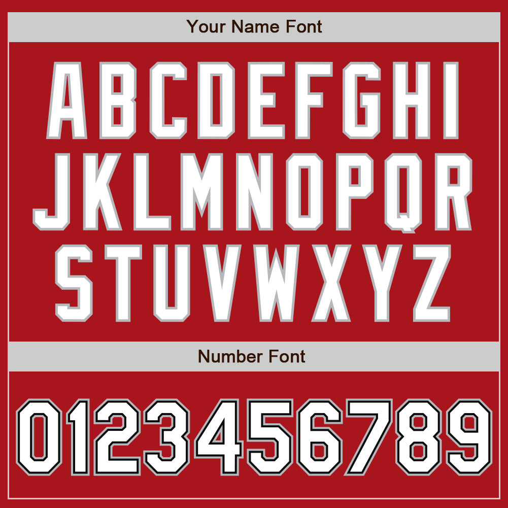 Custom Red White Black-Gray Bomber Full-Snap Varsity Letterman Two Tone Jacket