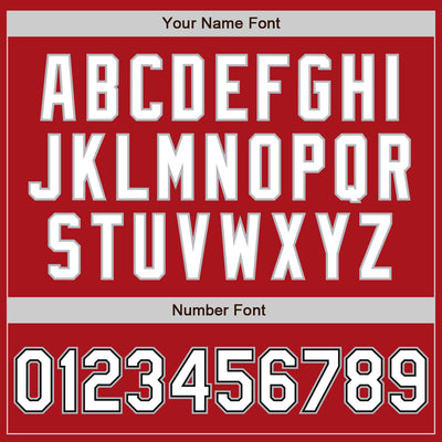 Custom Red White Black-Gray Bomber Full-Snap Varsity Letterman Two Tone Jacket