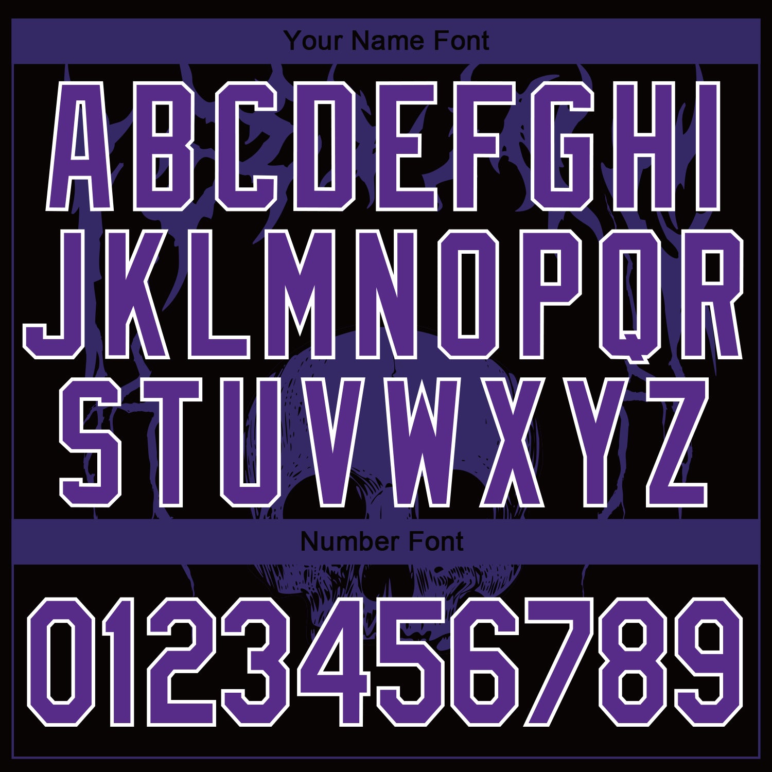 Custom Black Purple-White Skull Fashion 3D Bomber Full-Snap Varsity Letterman Jacket