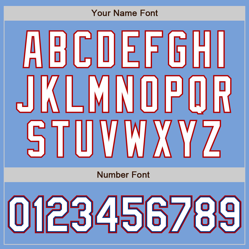 Custom Light Blue White Royal-Red Bomber Full-Snap Varsity Letterman Two Tone Jacket