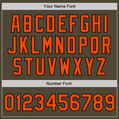 Custom Olive Orange-Black Bomber Full-Snap Varsity Letterman Two Tone Salute To Service Jacket