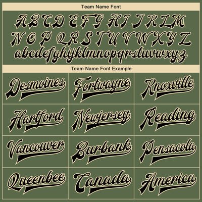 Custom Olive Black-Cream Hawaii Palm Leaves Camo Sleeves 3D Bomber Full-Snap Varsity Letterman Salute To Service Jacket