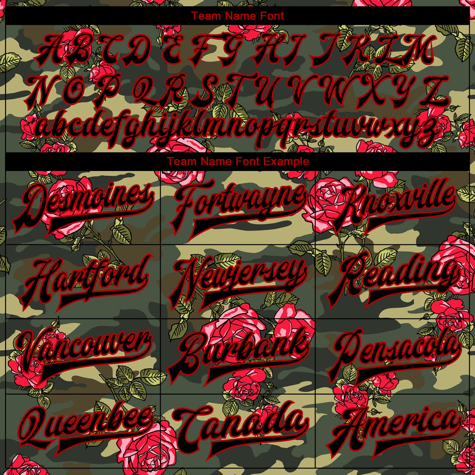 Custom Camo Black-Red Rose 3D Pattern Design Bomber Full-Snap Varsity Letterman Salute To Service Jacket