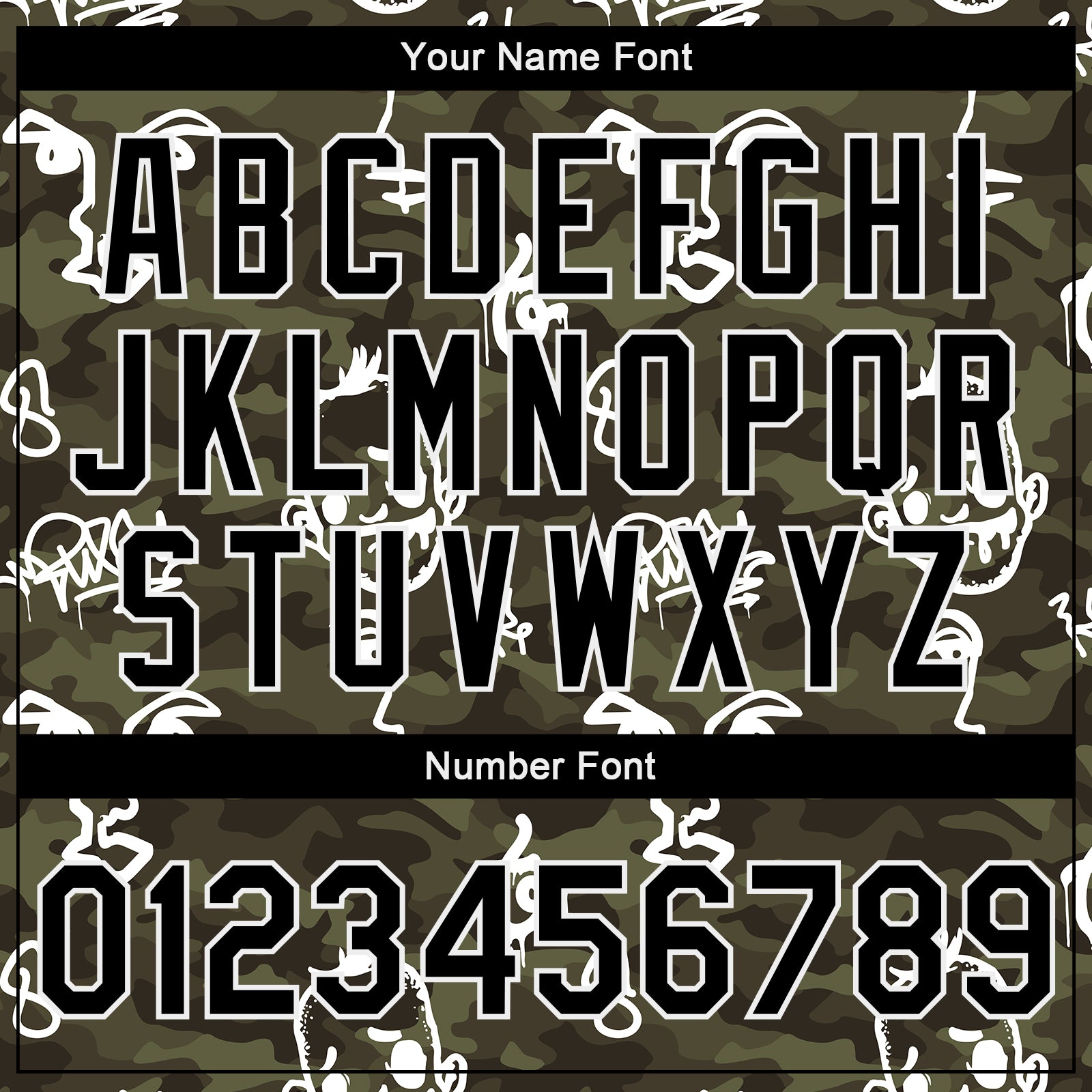 Custom Camo Black-White Hand Painted Face 3D Pattern Design Bomber Full-Snap Varsity Letterman Salute To Service Jacket