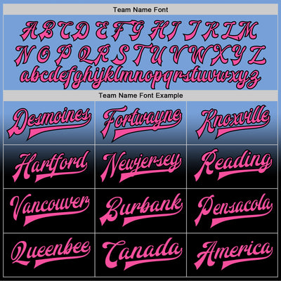 Custom Light Blue Pink-Black Bomber Full-Snap Varsity Letterman Fade Fashion Jacket