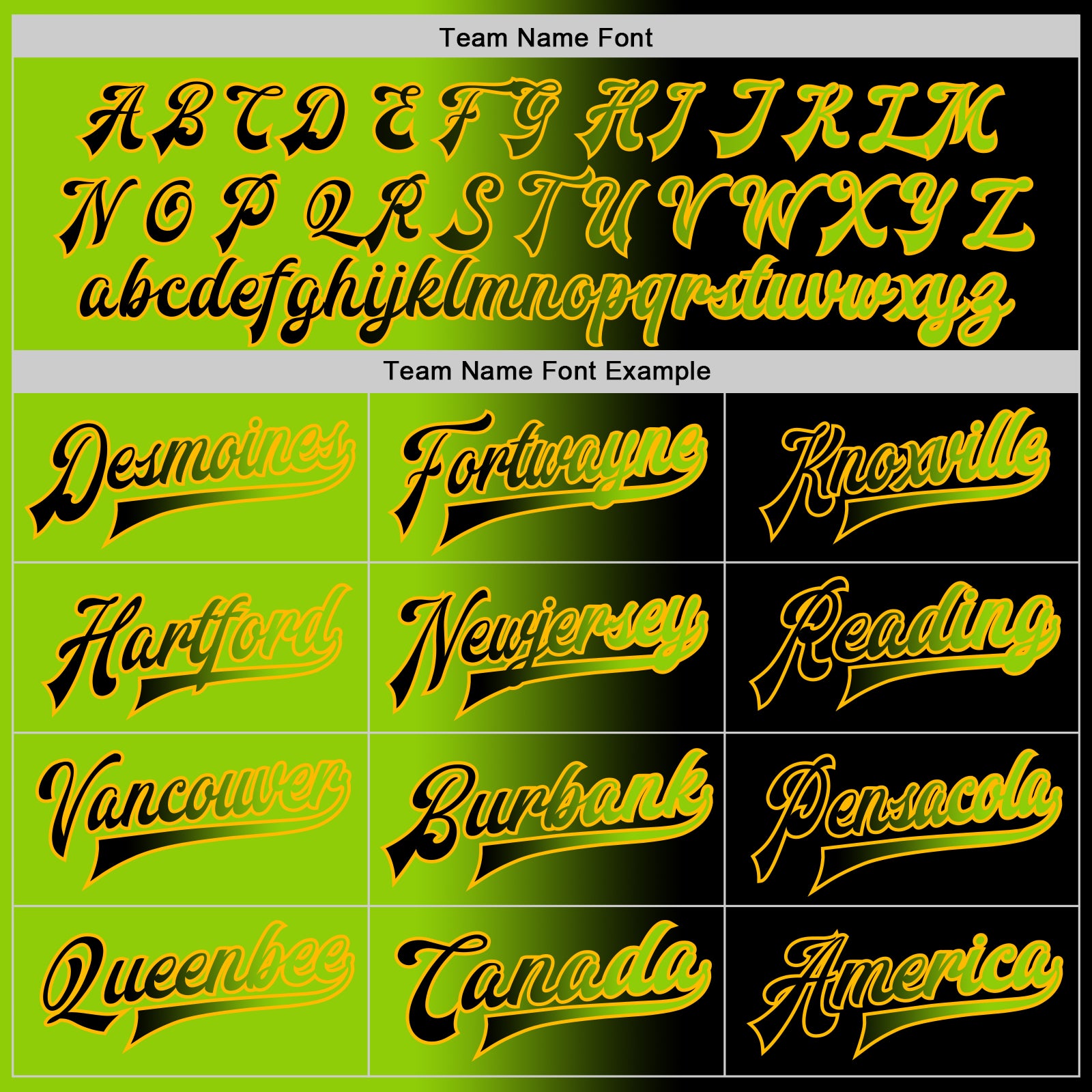 Custom Black Neon Green-Gold Bomber Full-Snap Varsity Letterman Gradient Fashion Jacket