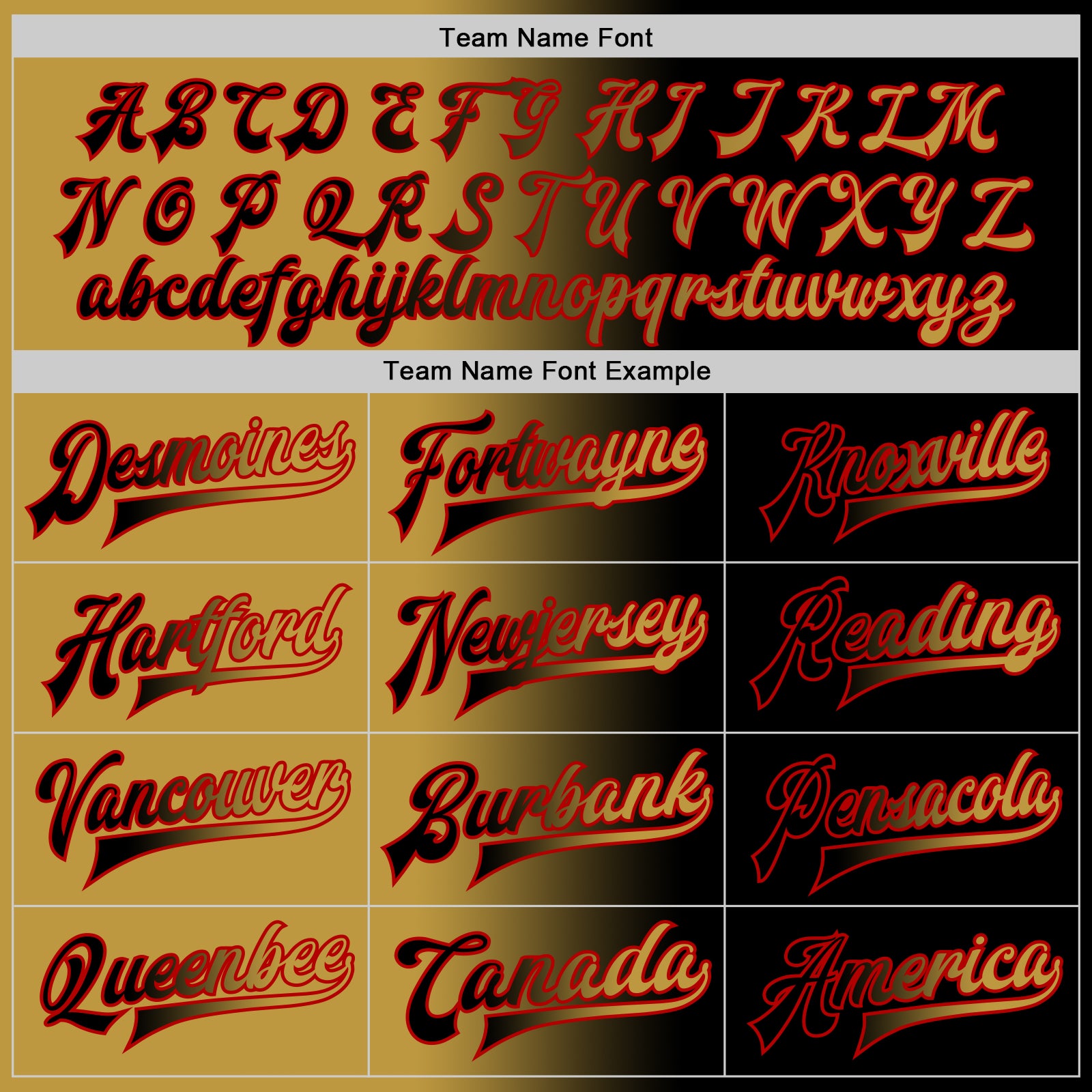 Custom Black Old Gold-Red Bomber Full-Snap Varsity Letterman Gradient Fashion Jacket