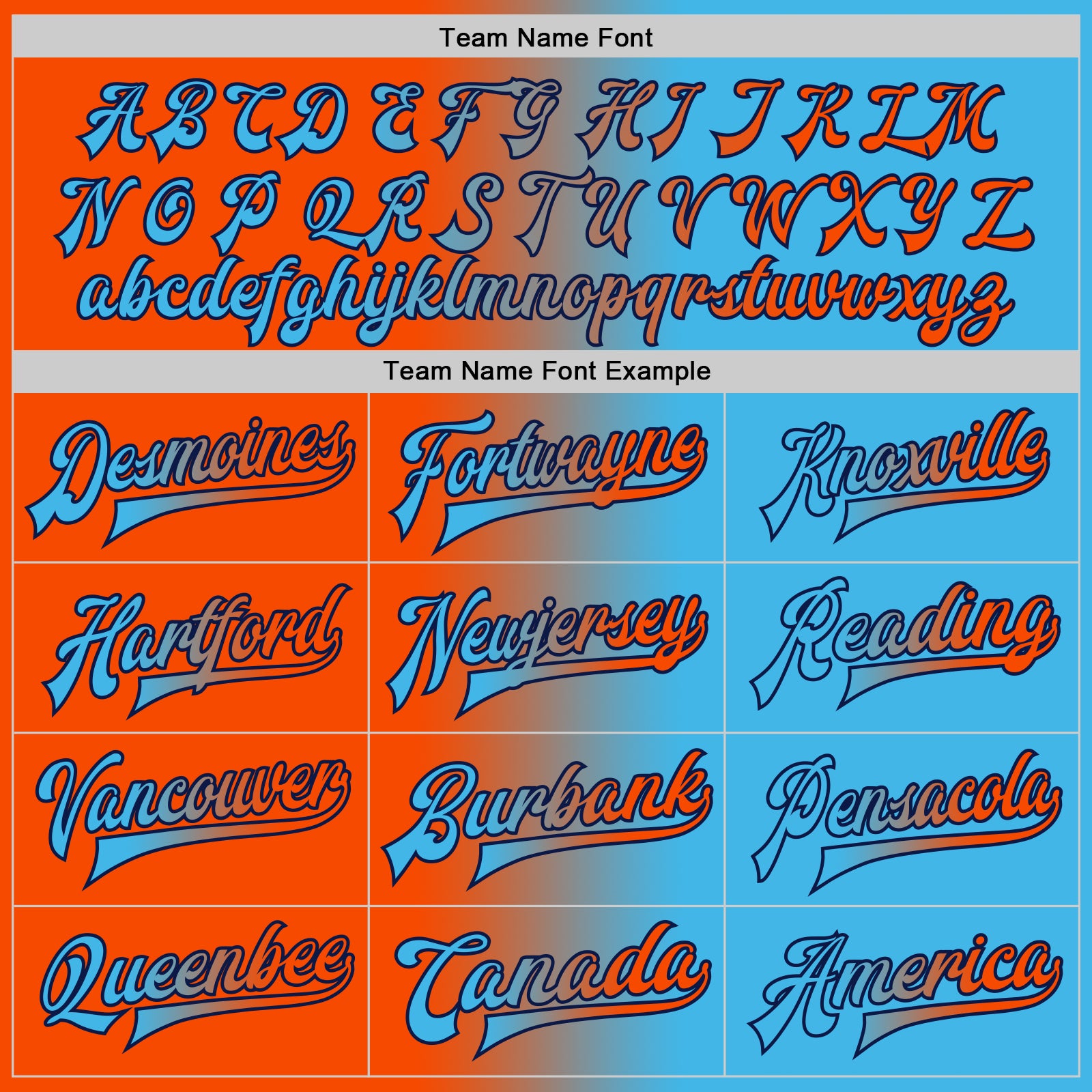 Custom Sky Blue Orange-Navy Bomber Full-Snap Varsity Letterman Gradient Fashion Jacket