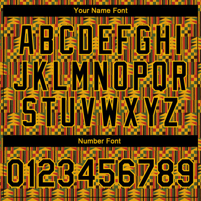 Custom Black Gold Red-Kelly Green Black History Month 3D Pattern Design Bomber Full-Snap Varsity Letterman Jacket