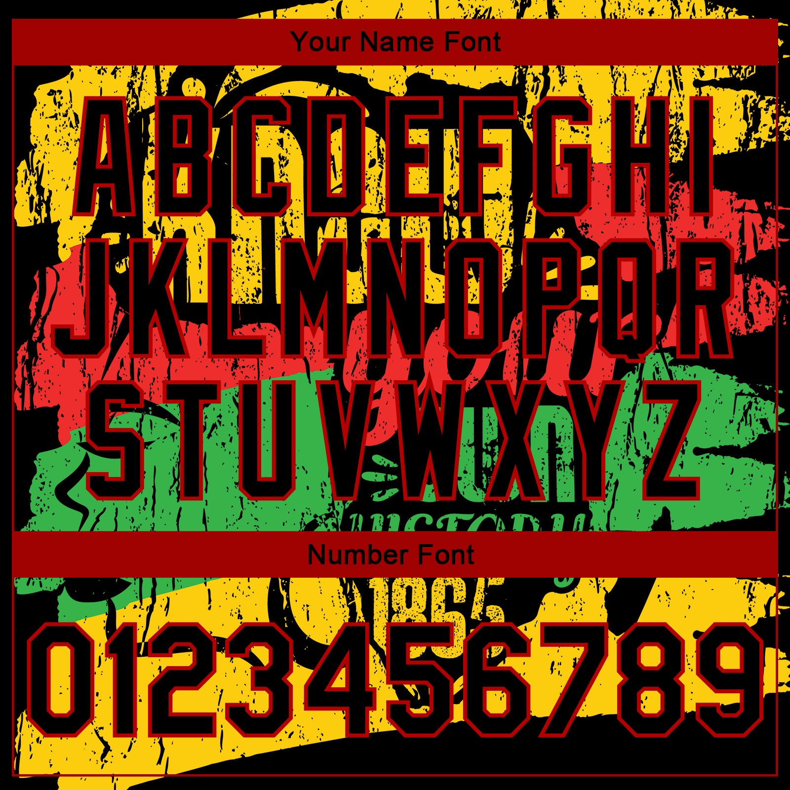 Custom Black Red Gold-Kelly Green Black History Month 3D Pattern Design Bomber Full-Snap Varsity Letterman Jacket