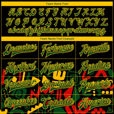 Custom Black Red Gold-Green Black History Month 3D Pattern Design Bomber Full-Snap Varsity Letterman Jacket