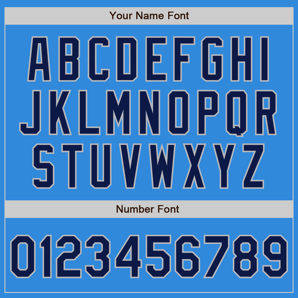 Custom Powder Blue Navy-Gray Bomber Full-Snap Varsity Letterman Two Tone Jacket