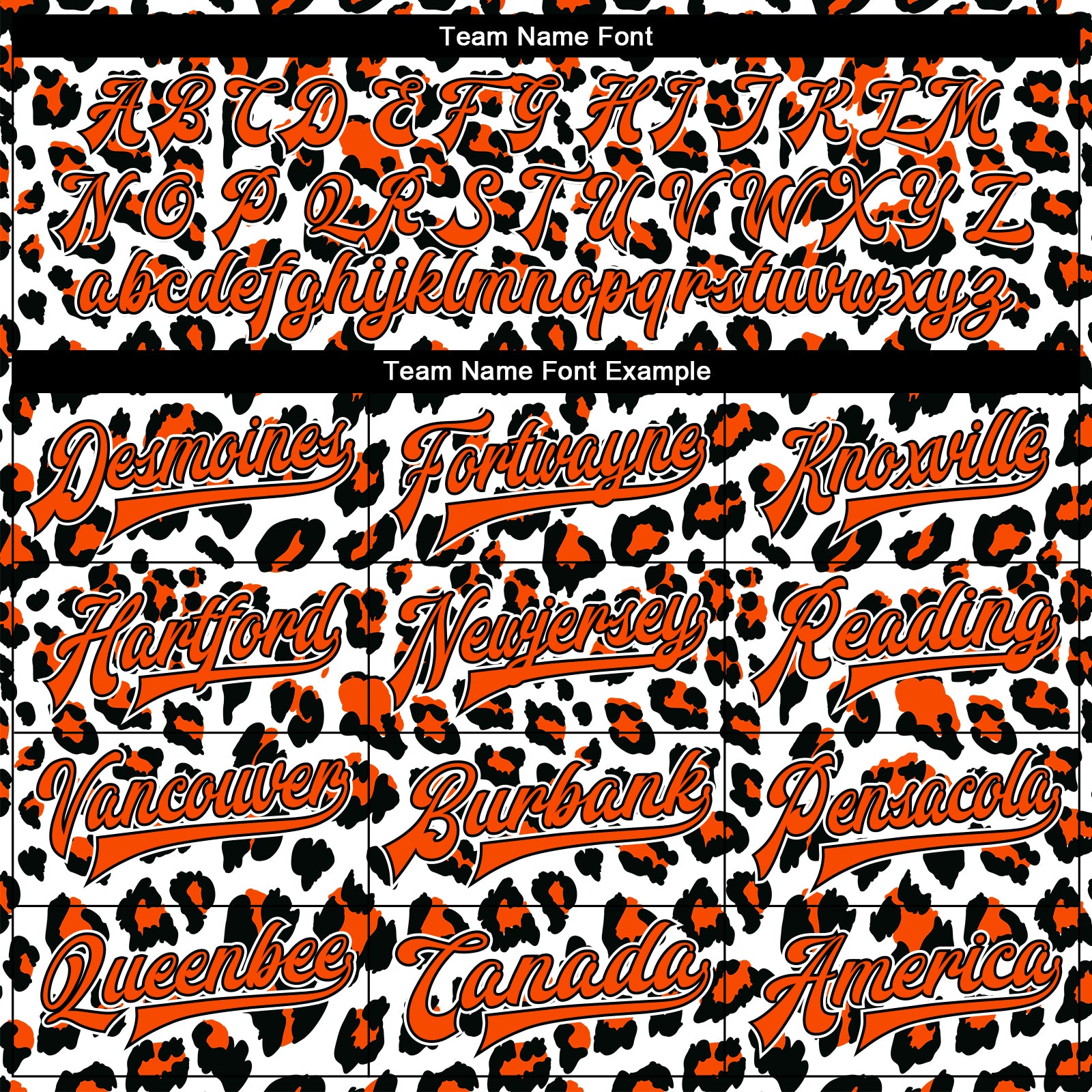 Custom White Orange-Black Leopard Print 3D Pattern Design Bomber Full-Snap Varsity Letterman Jacket
