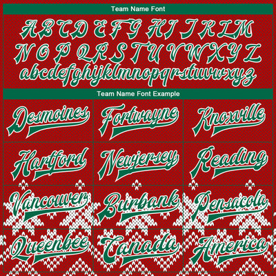 Custom Red Kelly Green-White Christmas Snowflakes 3D Bomber Full-Snap Varsity Letterman Jacket