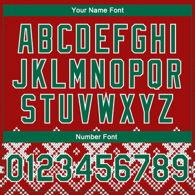 Custom Red Kelly Green-White Christmas Snowflakes 3D Bomber Full-Snap Varsity Letterman Jacket